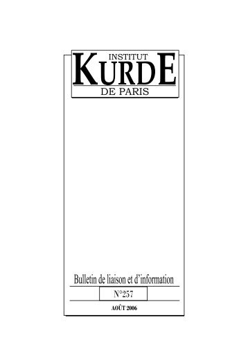 Bulletin de liaison et d'information - Institut kurde de Paris