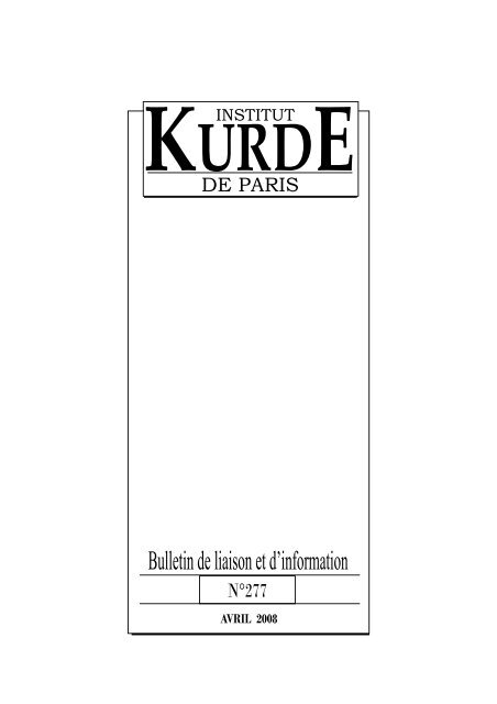 Bulletin de liaison et d'information - Institut kurde de Paris