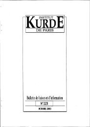 Bulletin de liaison et d'information - Institut kurde de Paris