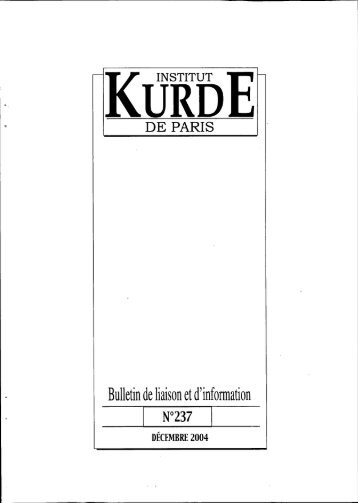 Bulletin de liaison et d'information - Institut kurde de Paris