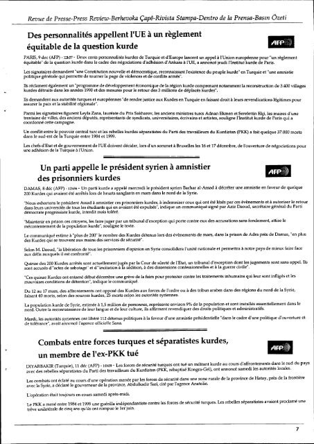 Bulletin de liaison et d'information - Institut kurde de Paris