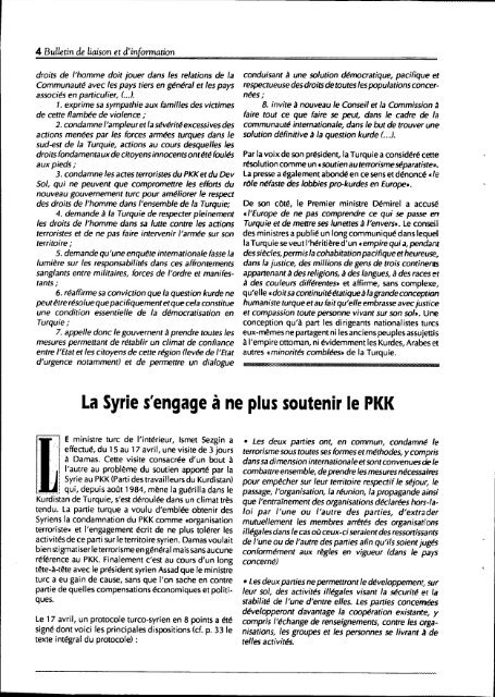 Bulletin de liaison et d'information - Institut kurde de Paris