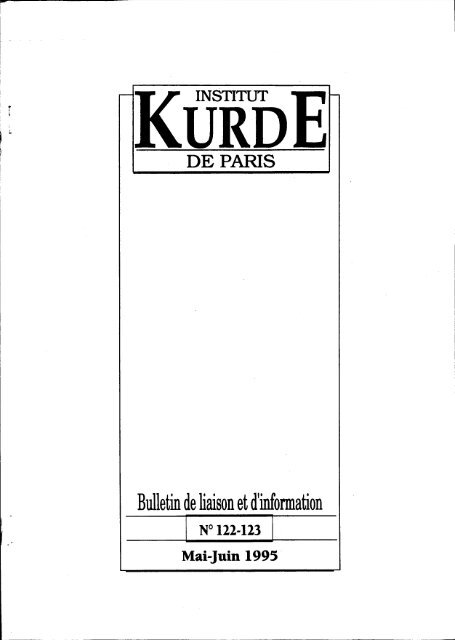 Bulletin de liaison et d'information - Institut kurde de Paris