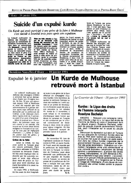 Bulletin de liaison et d'information - Institut kurde de Paris