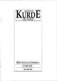 Bulletin de liaison et d'information - Institut kurde de Paris