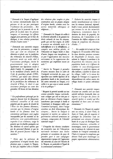 Bulletin de liaison et d'information - Institut kurde de Paris