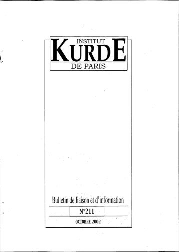 Bulletin de liaison et d'information - Institut kurde de Paris