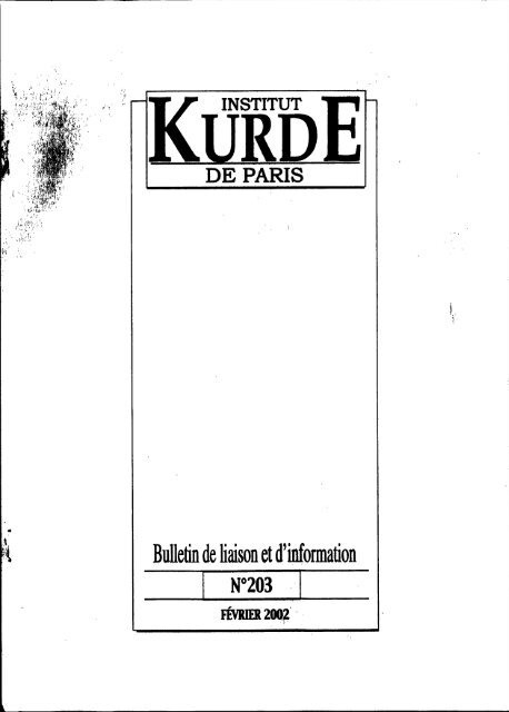 Bulletin de liaison etd'information - Institut kurde de Paris