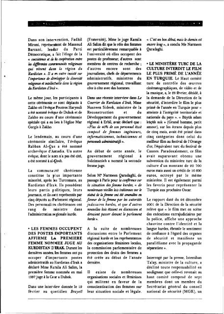 Bulletin de liaison etd'information - Institut kurde de Paris