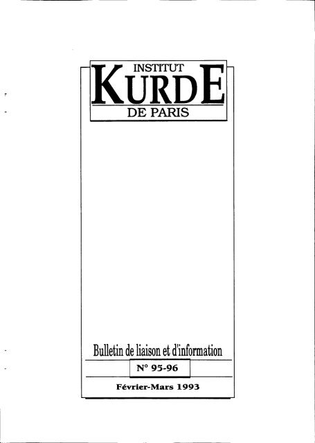 Bulletin de liaison et d'information - Institut kurde de Paris