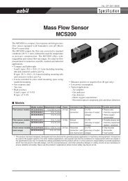 Mass Flow Sensor MCS200
