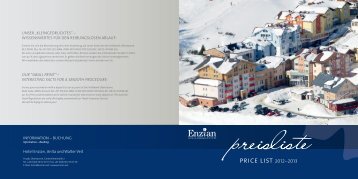 Preisliste - Hotel Enzian