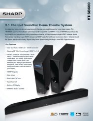 3.1 Channel Soundbar Home Theatre System - Sharp