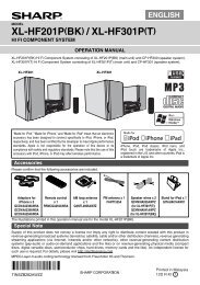 XL-HF201P(BK) / XL-HF301P - Sharp