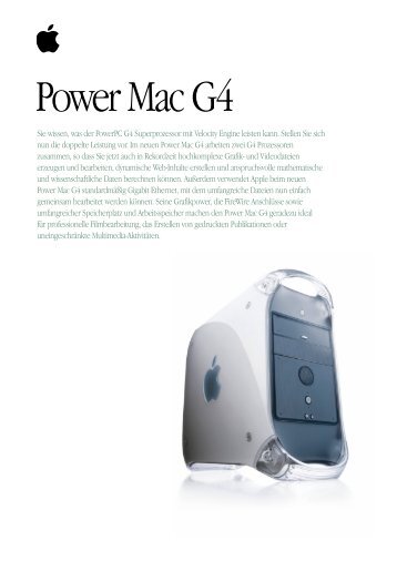 Sie wissen, was der PowerPC G4 ... - AH Info Systeme