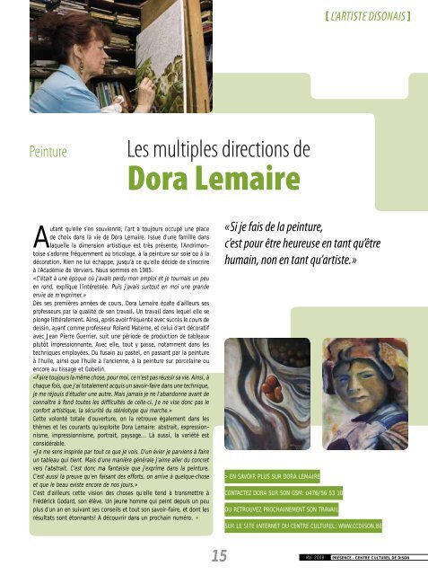 L'art, Une Ã©cole De Vie - Centre culturel de Dison