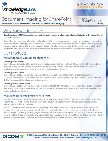 Document Imaging for SharePoint - DICOM