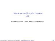 Logique propositionnelle classique - MLO - Ensiie