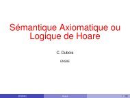 Sémantique Axiomatique ou Logique de Hoare - Ensiie