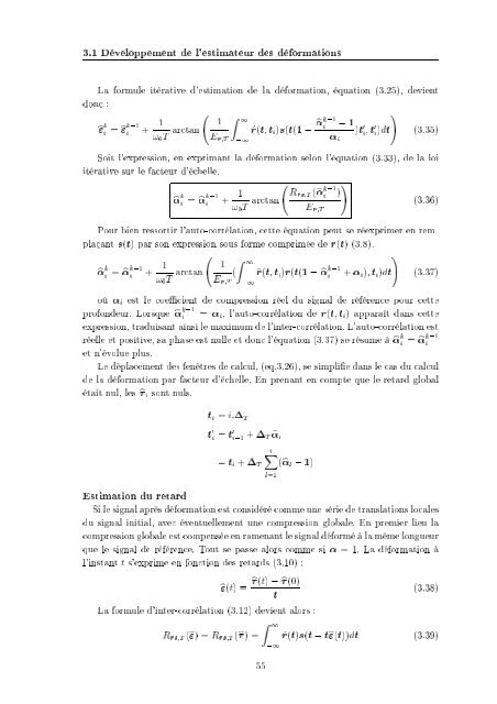 Estimation itérative du déplacement et de la déformation pour l ...