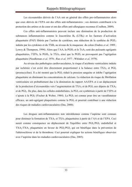 Métabolisme et fonctions des acides gras oméga-3 à longue chaîne ...