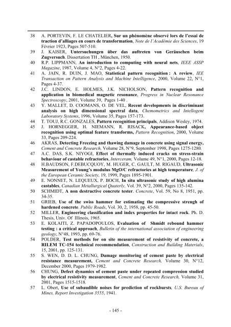 Propriétés mécaniques et durée de vie de bétons réfractaires