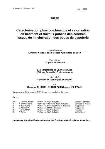 Caractérisation physico-chimique et valorisation en bâtiment et ...