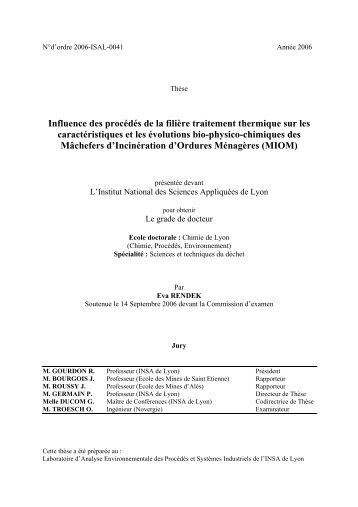 Influence des procédés de la filière traitement thermique sur les ...