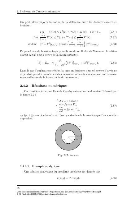 Analyse numérique d'une méthode énergétique pour la résolution ...