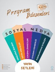 Kalkınmaya Katkı Verenler Program Bileşenleri