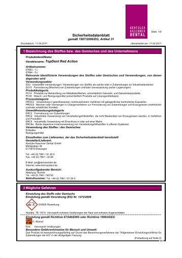 TD Red Action + 5 L.pdf - KENTZLER-KASCHNER DENTAL GmbH