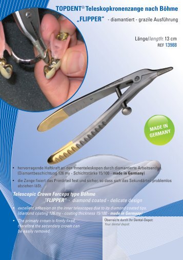 BÃ¶hme Teleskopzange "Flipper" - KENTZLER-KASCHNER DENTAL ...