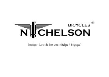 BICYCLES Prijslijst - Liste de Prix 2013 (BelgiÃ« / Belgique)