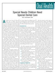 Special Needs Children Need Special Dental Care - School Nurse ...