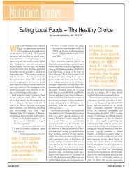 Eating Local Foods â The Healthy Choice - School Nurse News