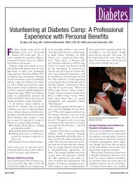 Volunteering at Diabetes Camp - School Nurse News