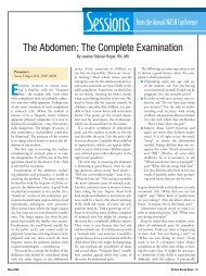 The Abdomen: The Complete Examination - School Nurse News