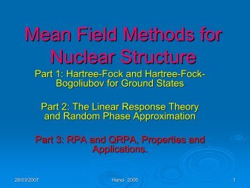 The Random Phase Approximation in Nuclear Physics - IPN
