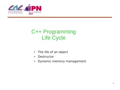 C++ Programming: Life Cycle - IPN