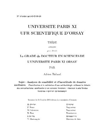 NÂ¡ d'ordre :IPNO-T-05-10 UNIVERSITE PARIS FI UFR SCIENTIFI UE ...