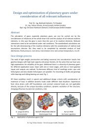 Design and optimization of planetary gears - DriveConcepts GmbH