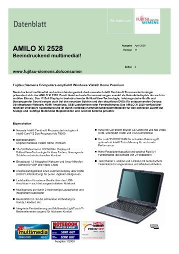 AMILO Xi 2528 Beeindruckend multimedial! - Snogard