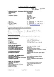 MATERIAL SAFETY DATA SHEET - LD Carlson Co.