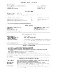 MATERIAL SAFETY DATA SHEET - LD Carlson Co.