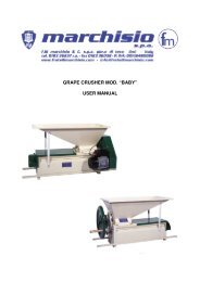 GRAPE CRUSHER MOD. “BABY” USER MANUAL - LD Carlson Co.