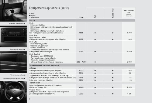 Viano Loisirs Tarifs - Mercedes-Benz France