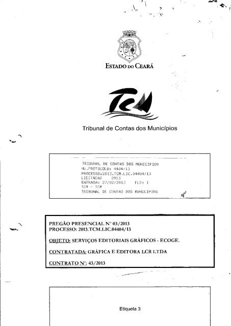 Processo LicitatÃ³rio - TCM-CE
