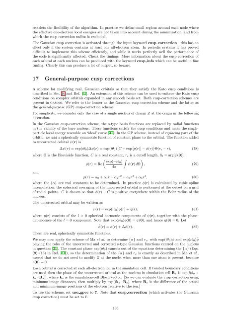 CASINO manual - Theory of Condensed Matter