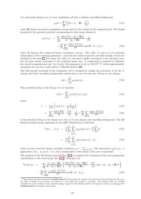CASINO manual - Theory of Condensed Matter