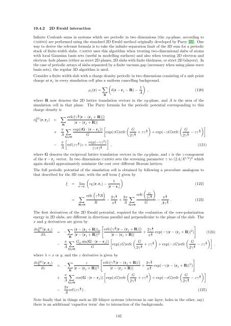 CASINO manual - Theory of Condensed Matter